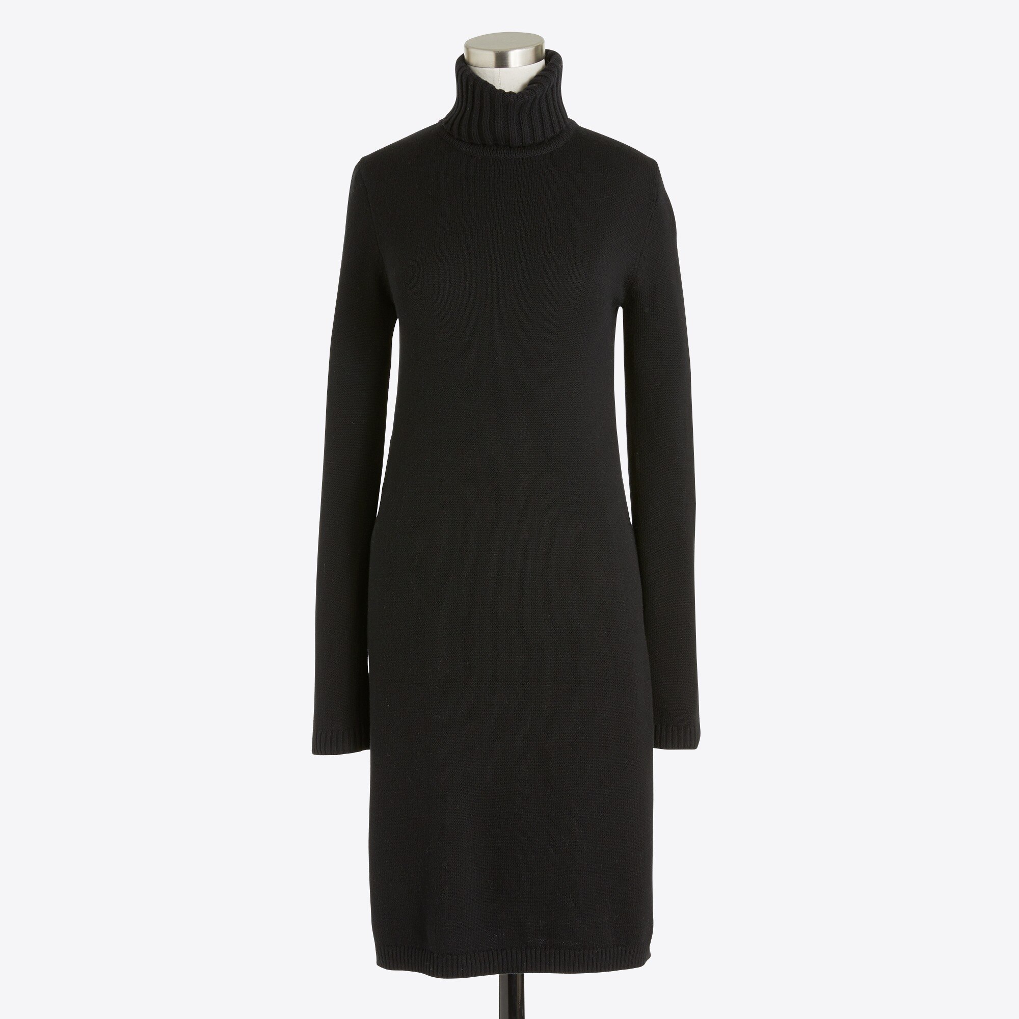 Long Sleeve Black Turtleneck Sweater Dress